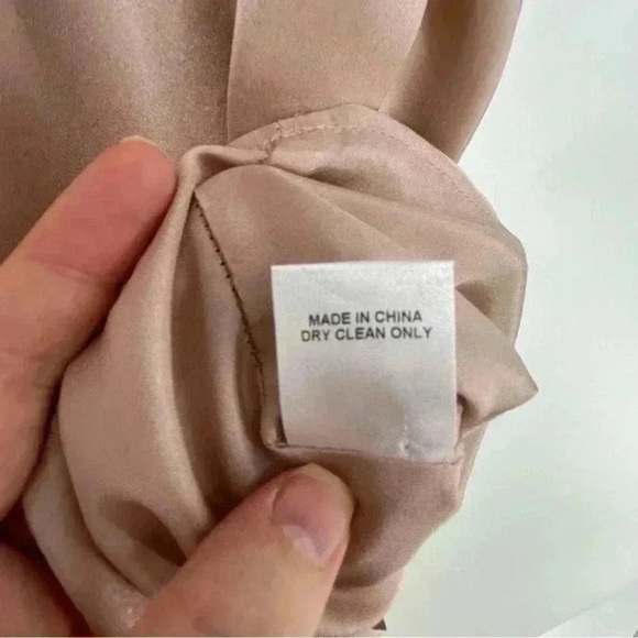 The Sei 100% Silk Draped One-Shoulder Mini Dress Champagne Pink Size 6 $747 - Picture 14 of 15